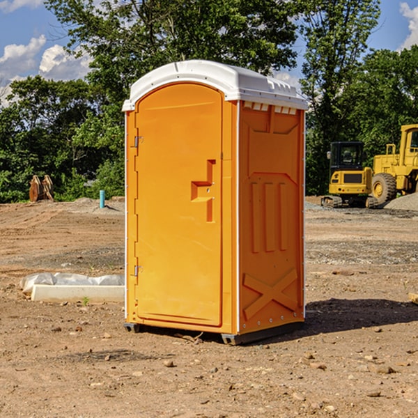 how often are the portable restrooms cleaned and serviced during a rental period in Bertrand Missouri